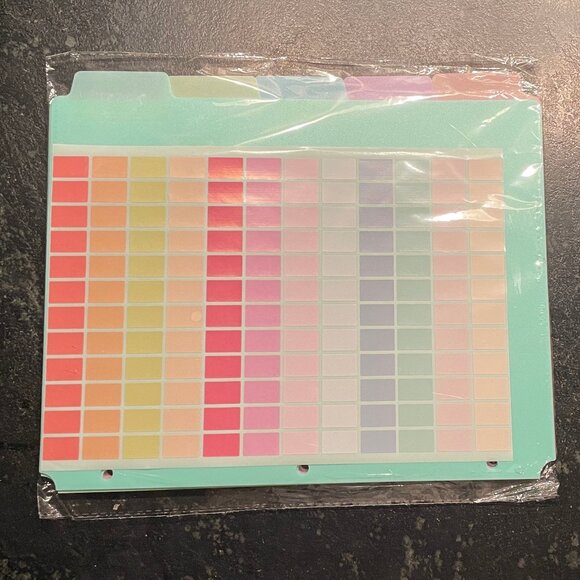 Set of Five 3-Ring Binder Dividers with Tabs, Pockets, Pastel, Durable (NWOT) - Picture 6 of 11